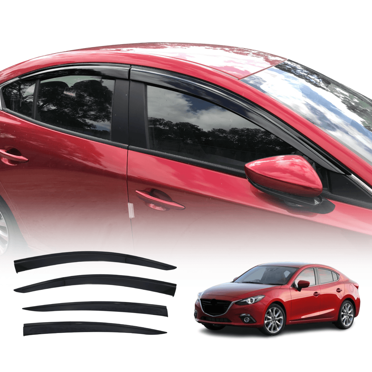 Injection Weather Shields for Mazda 3 Sedan BP 2019-Onwards