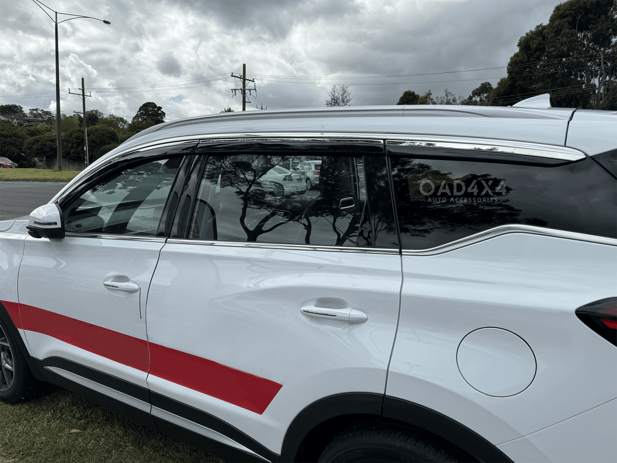 Stainless Edge Weather Shields for Chery Tiggo 7 Pro 2023-Onwards 6PCS