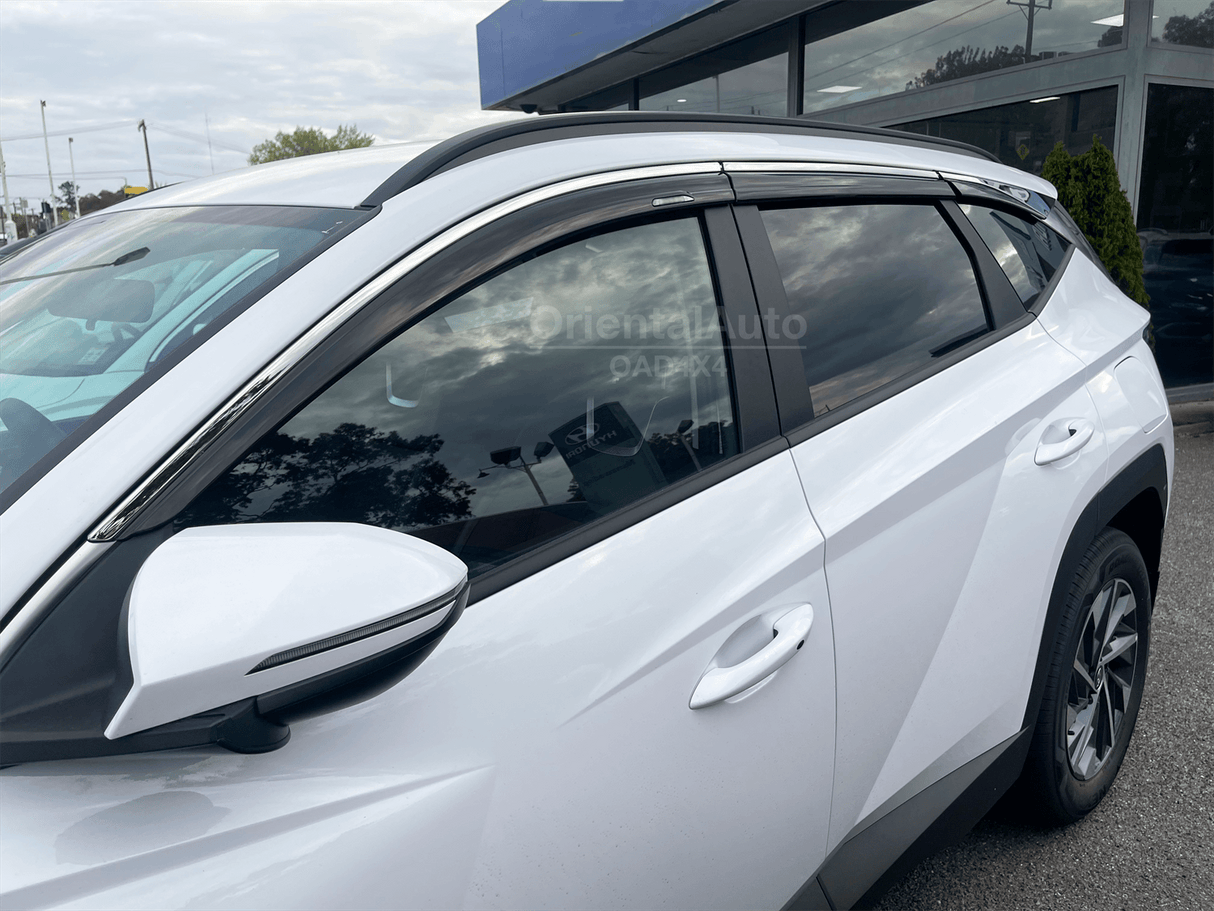 Stainless Edge Weather Shields for Hyundai Tucson 2021-Onwards 6PCS