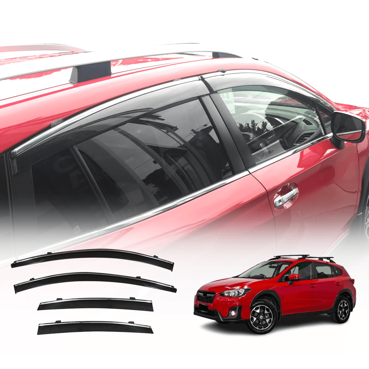 Stainless Edge Weather Shields for Subaru XV G5X 2017-2022