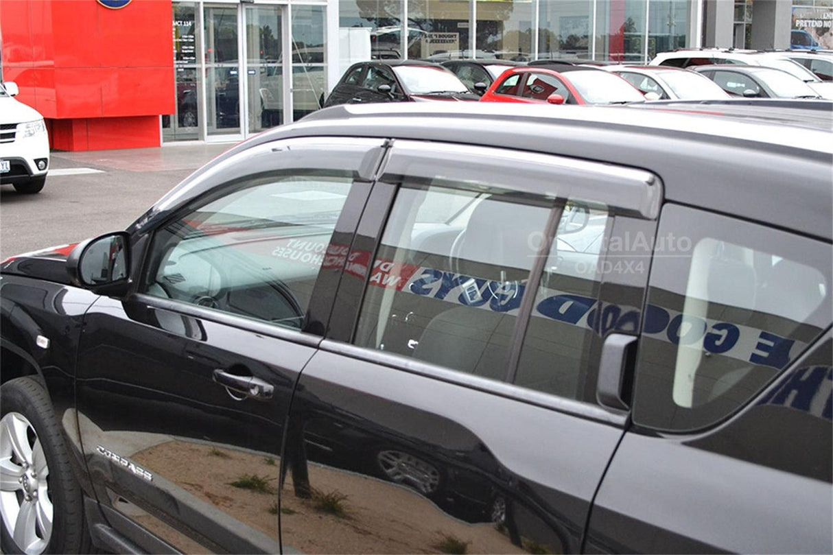 Stainless Edge Weather Shields for Jeep Compass 2007-2017