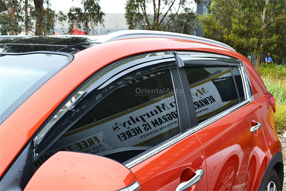 Stainless Edge Weather Shields for KIA Sportage SL Series 2010-2015