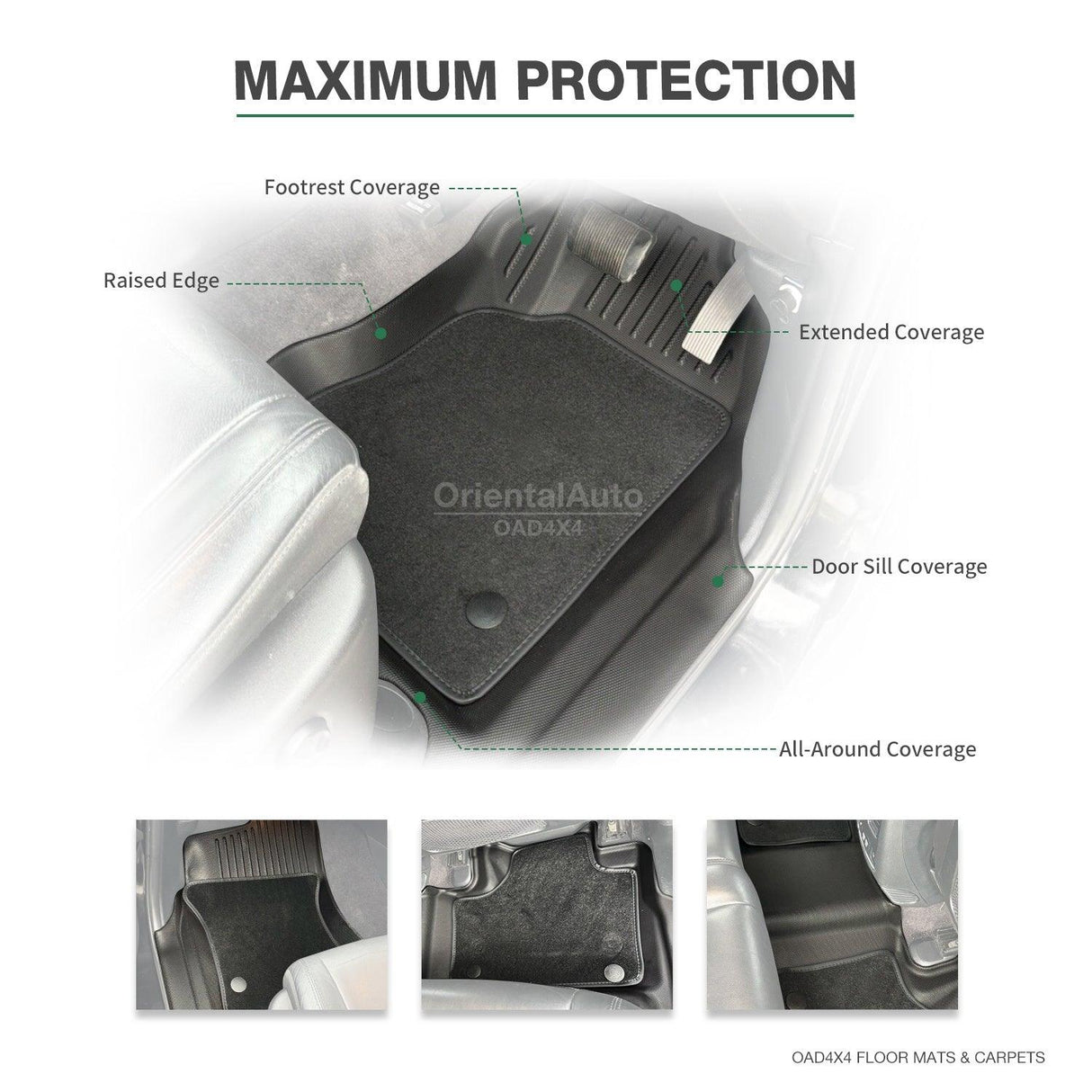 5D Double-Layer Car Floor Mats for Jeep Grand Cherokee WK/WK2 2010-2021