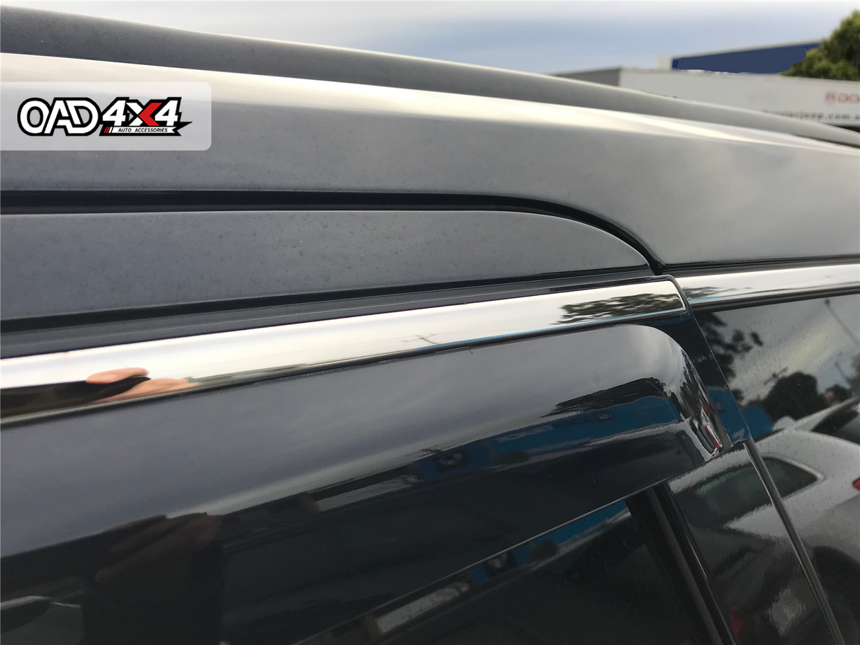 Stainless Edge Weather Shields for Jeep Grand Cherokee WK/WK2 2010-2021