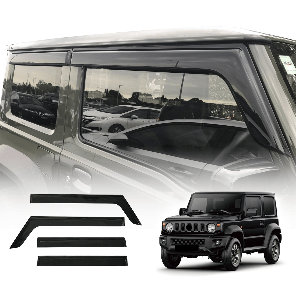 Luxury Weather Shields for Suzuki Jimny 3 Doors 2018-Onwards