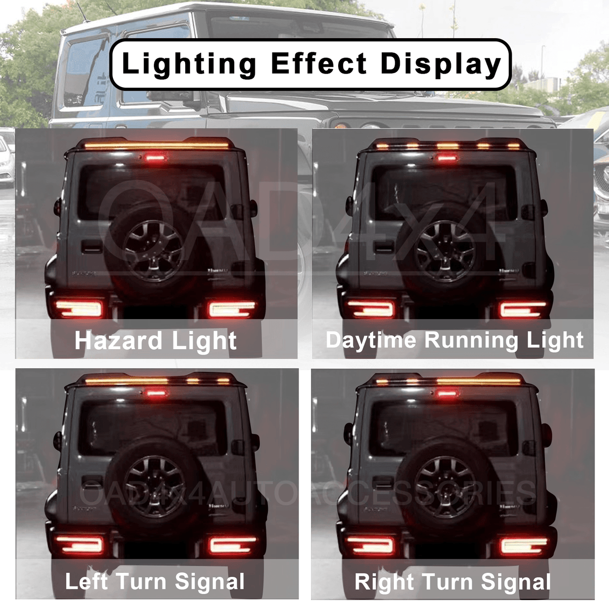 Rear Roof Spoiler with LED Light for Suzuki Jimny 2018-Onwards