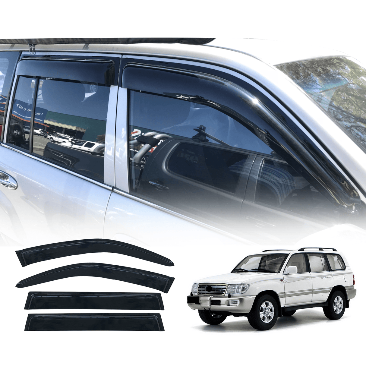 Weather Shields for Toyota Land Cruiser 100 / 105 Series 1998-2007