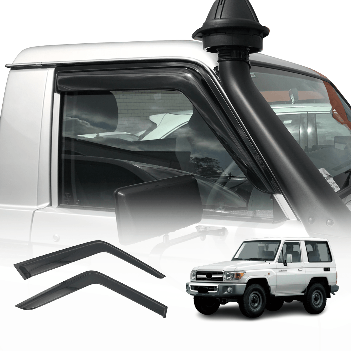 Luxury Weather Shields for Toyota Land Cruiser 70 76 78 79 Series 2007-Onwards 2PCS