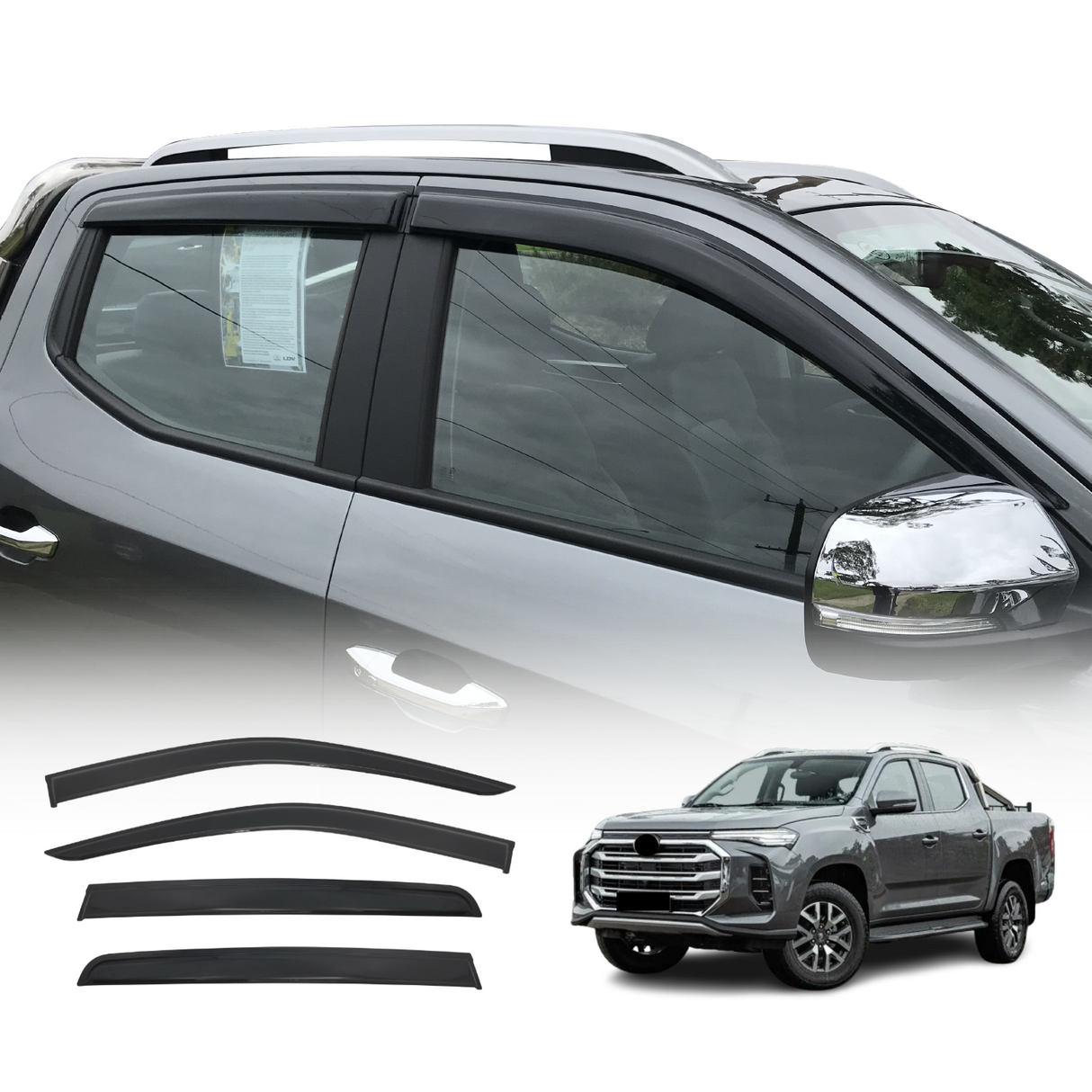 Luxury Weather Shields for LDV T60 2017-Onwards