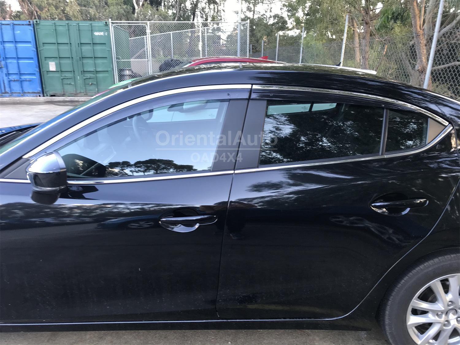 Stainless Edge Weather Shields for Mazda 3 Hatch BM BN 2013-2019