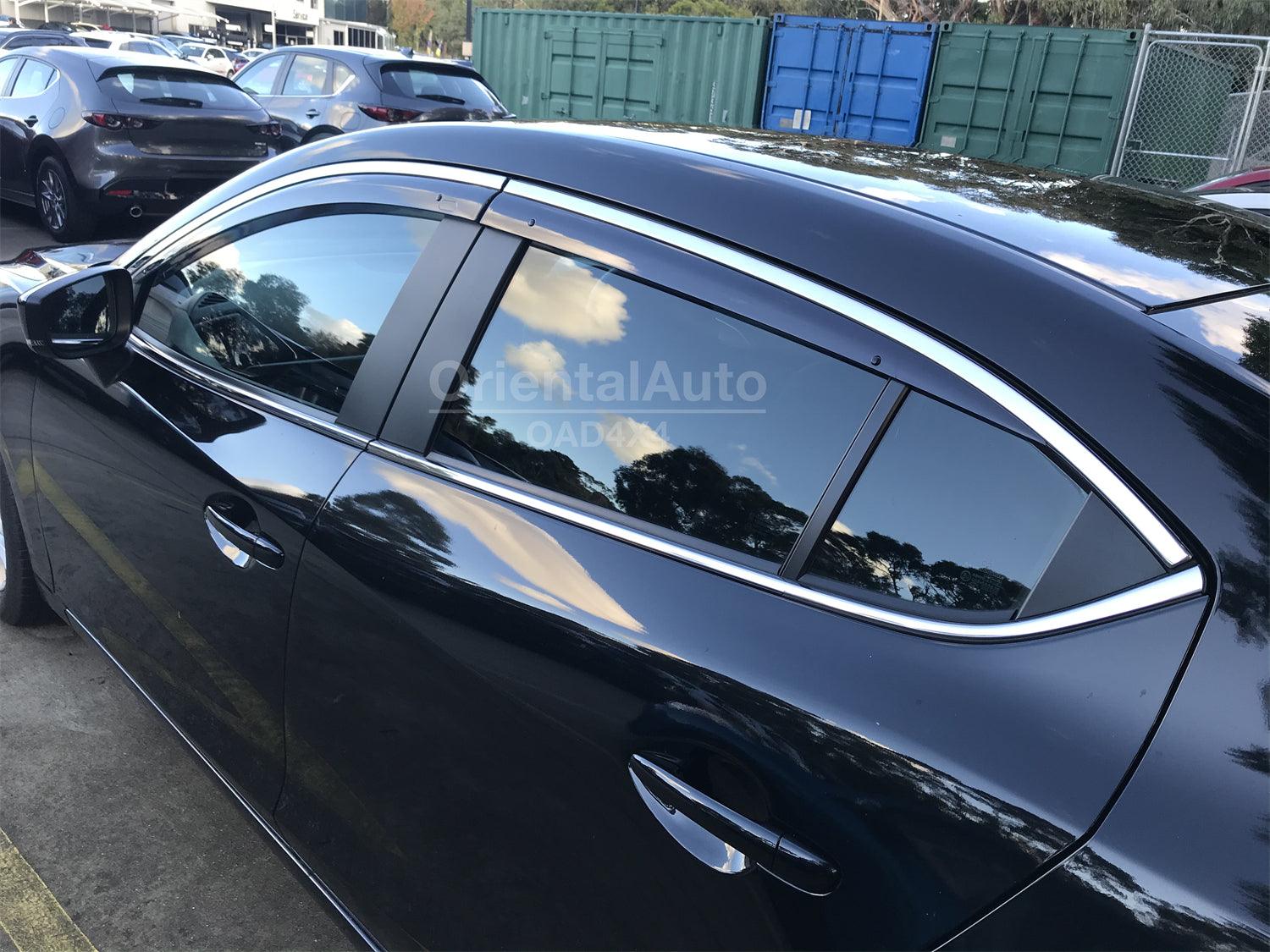 Stainless Edge Weather Shields for Mazda 3 Hatch BM BN 2013-2019