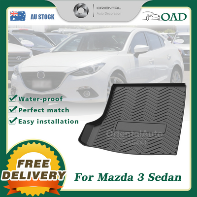 OAD 3D TPE Boot Mat for Mazda 3 sedan 2013-2019 Cargo Mat Trunk Mat Boot Liner