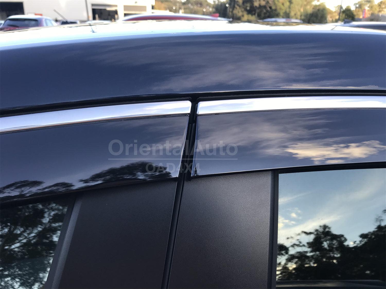 Stainless Edge Weather Shields for Mazda 3 Sedan BP 2019-Onwards