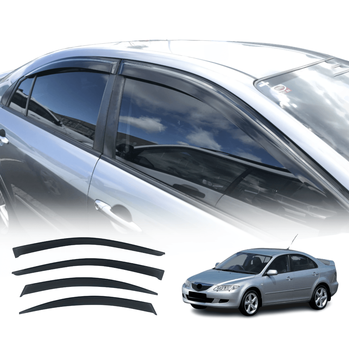 Weather Shields for Mazda 6 Liftback GG 2002-2007