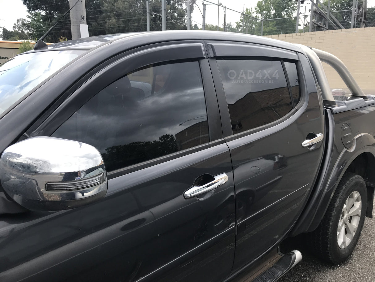 Bonnet Protector & Injection Weathershields for Mitsubishi Triton ML MN Dual Cab 2006-2015