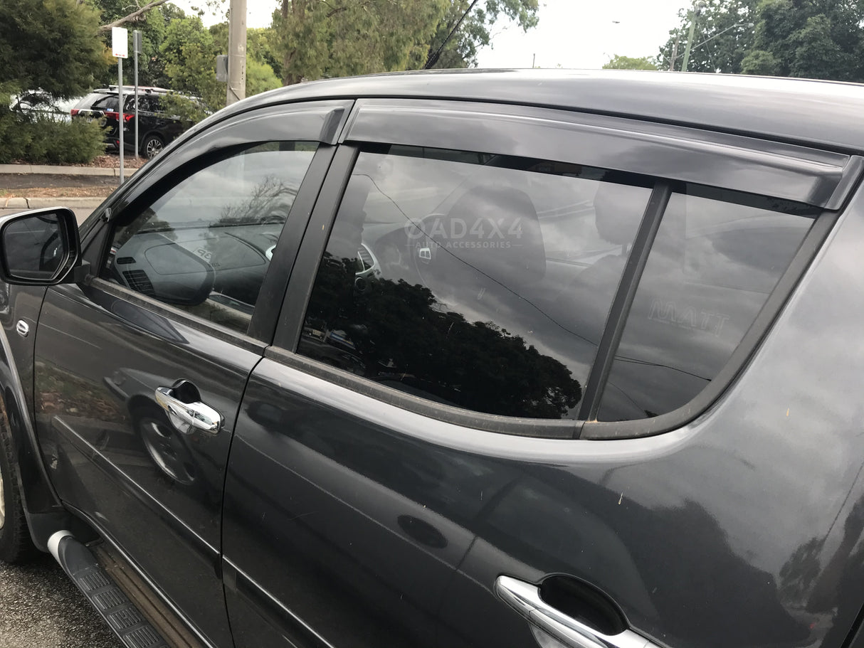 Bonnet Protector & Injection Weathershields for Mitsubishi Triton ML MN Dual Cab 2006-2015