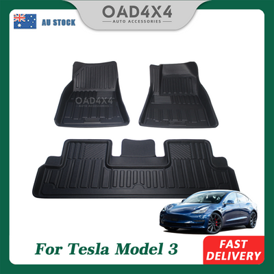 Premium Custom 3D Floor Mats for Tesla Model 3 2019-2023 Car Mats