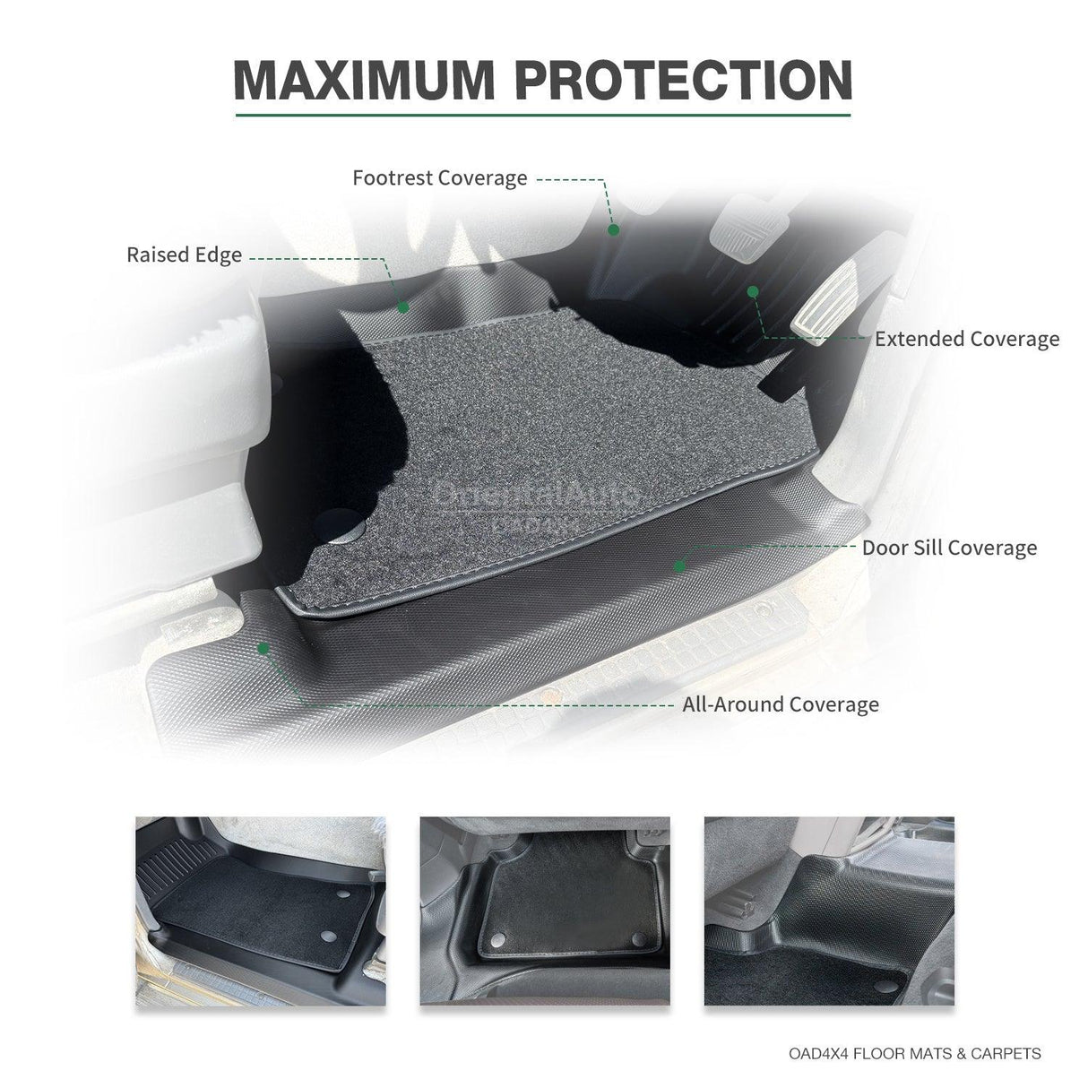 5D Double-Layer Car Floor Mats for Nissan Patrol Y60 GQ Series 1988-1997