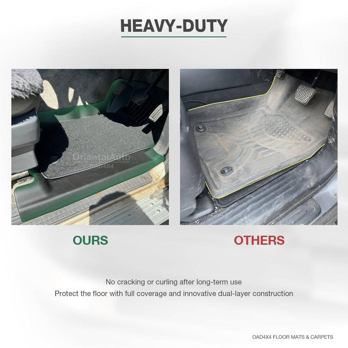 5D Double-Layer Car Floor Mats for Nissan Patrol Y60 GQ Series 1988-1997