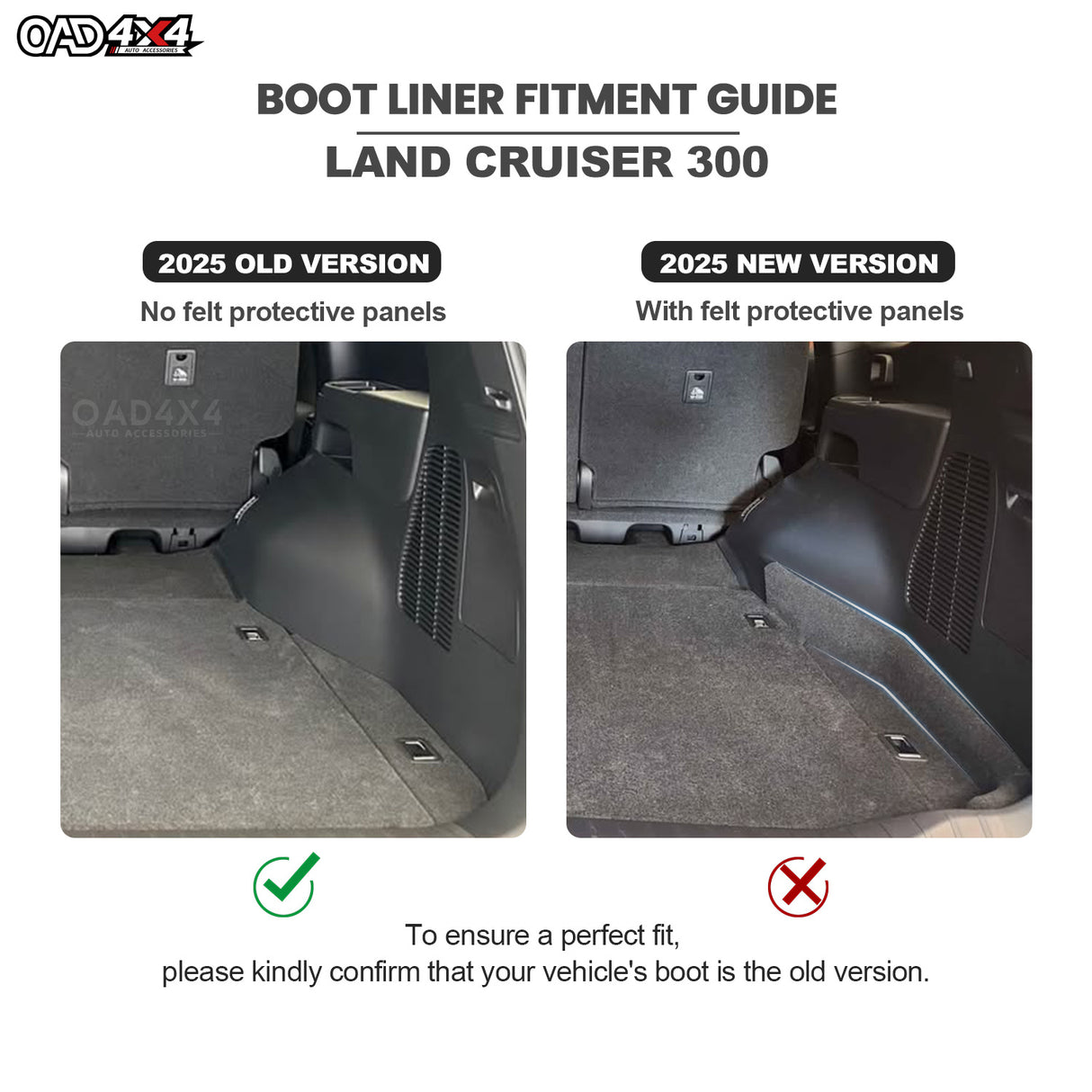 Boot Liner for Toyota Land Cruiser 300 Series 5 Seater 2021-2025