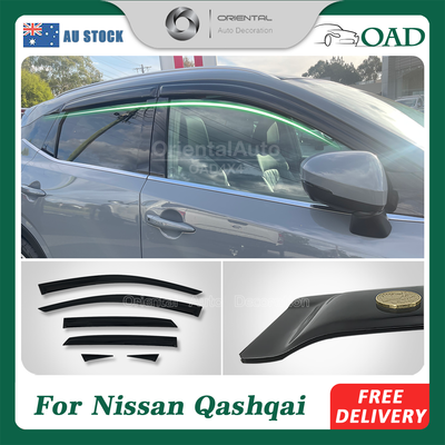 Luxury 6pcs Weathershields for Nissan Qashqai J12 Series 2022-Onwards Weather Shields Window Visors