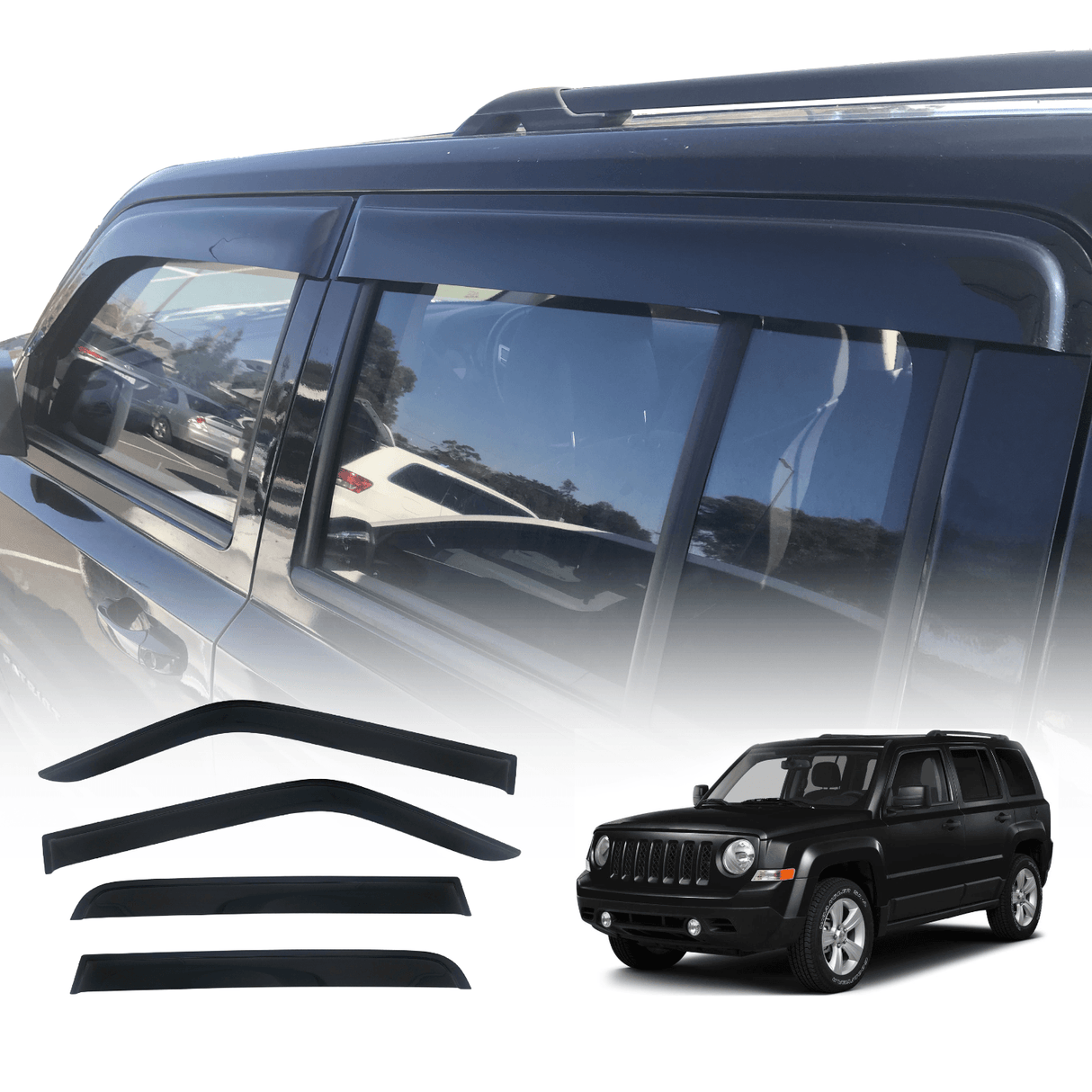 Weather Shields for Jeep Patriot MK 2007-Onwards