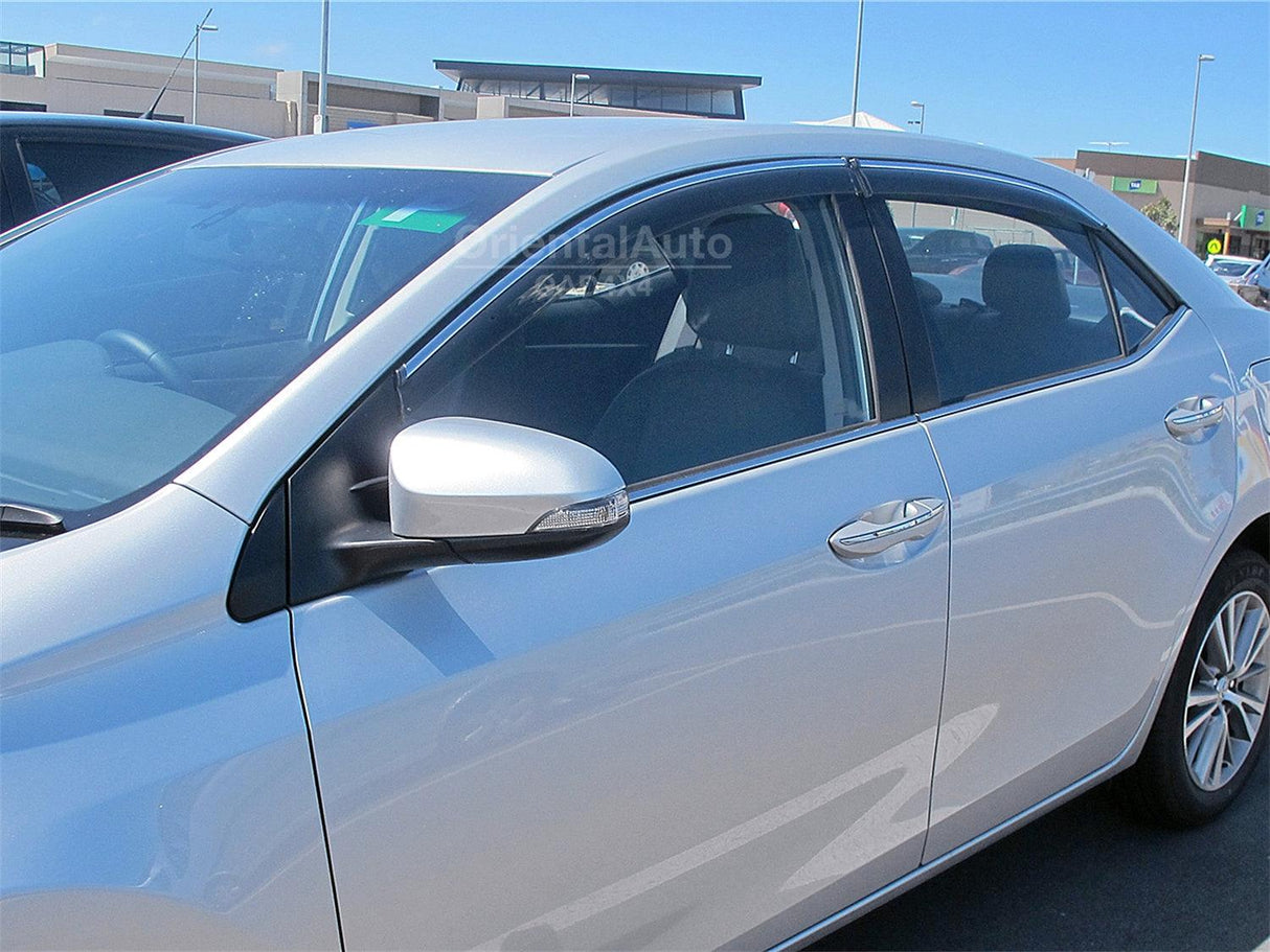 Chrome Edge Weather Shields for Toyota Corolla Sedan 2013-2019