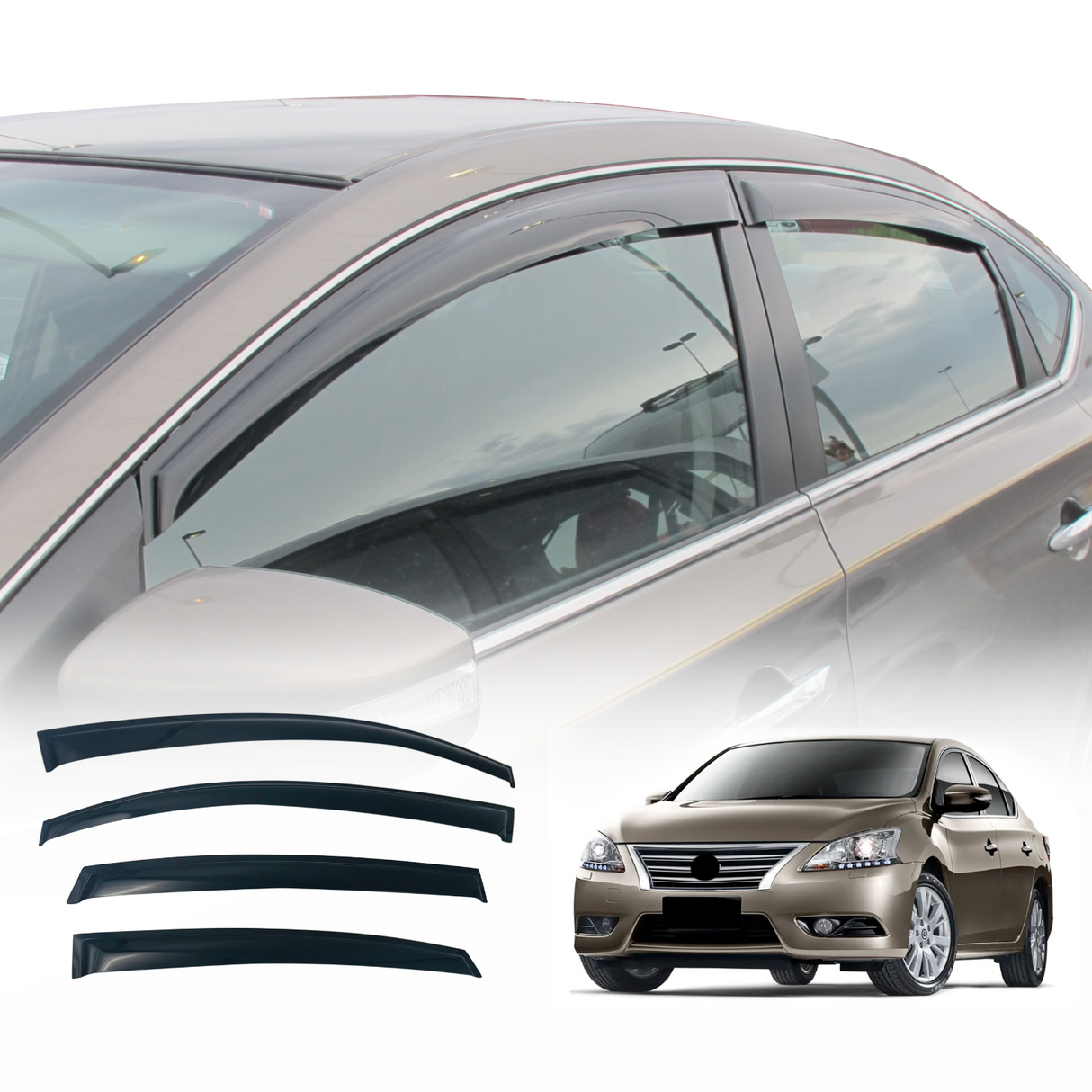 Weather Shields for Nissan Pulsar Sedan B17 2012-2016