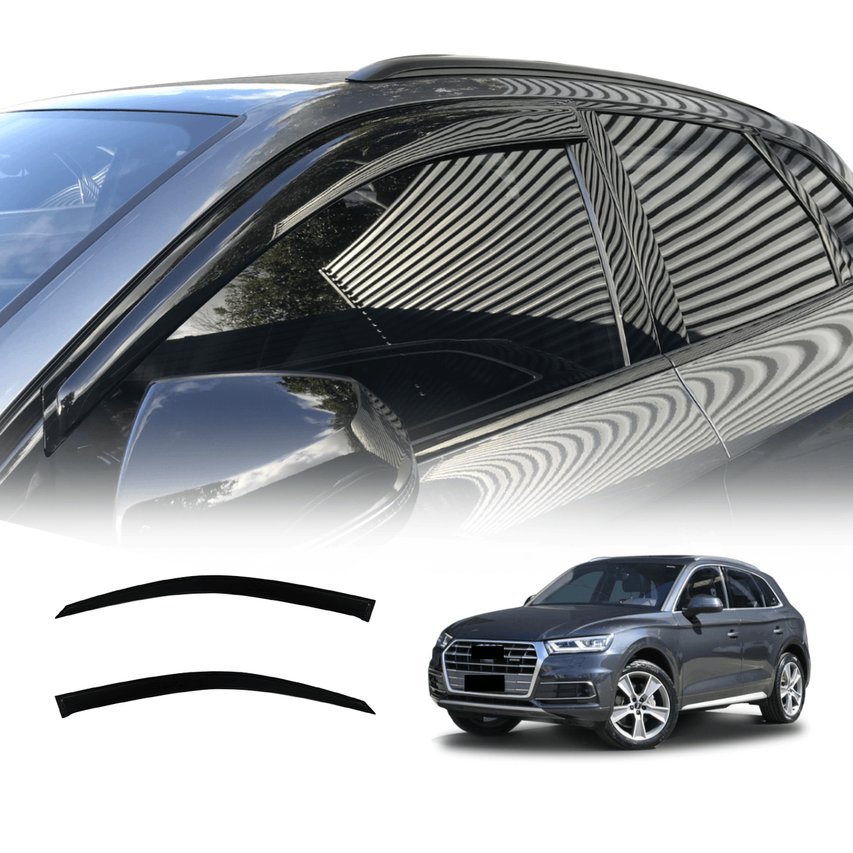 Luxury Weather Shields for Audi Q5 FY Series 2017-Onwards 2PCS