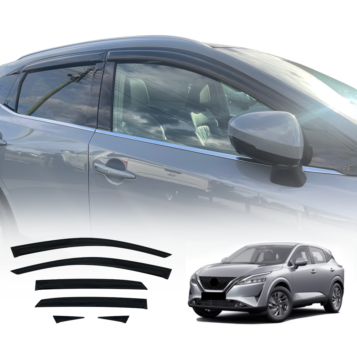 Luxury Weather Shields for Nissan Qashqai J12 Series 2022-Onwards 6PCS