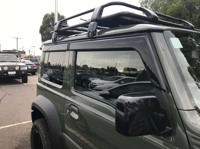 Luxury Bonnet Protector & Luxury Weathershields for Suzuki Jimny 3 Doors 2018-Onwards Hood Protector Bonnet Guard + Weather Shields Window Visors
