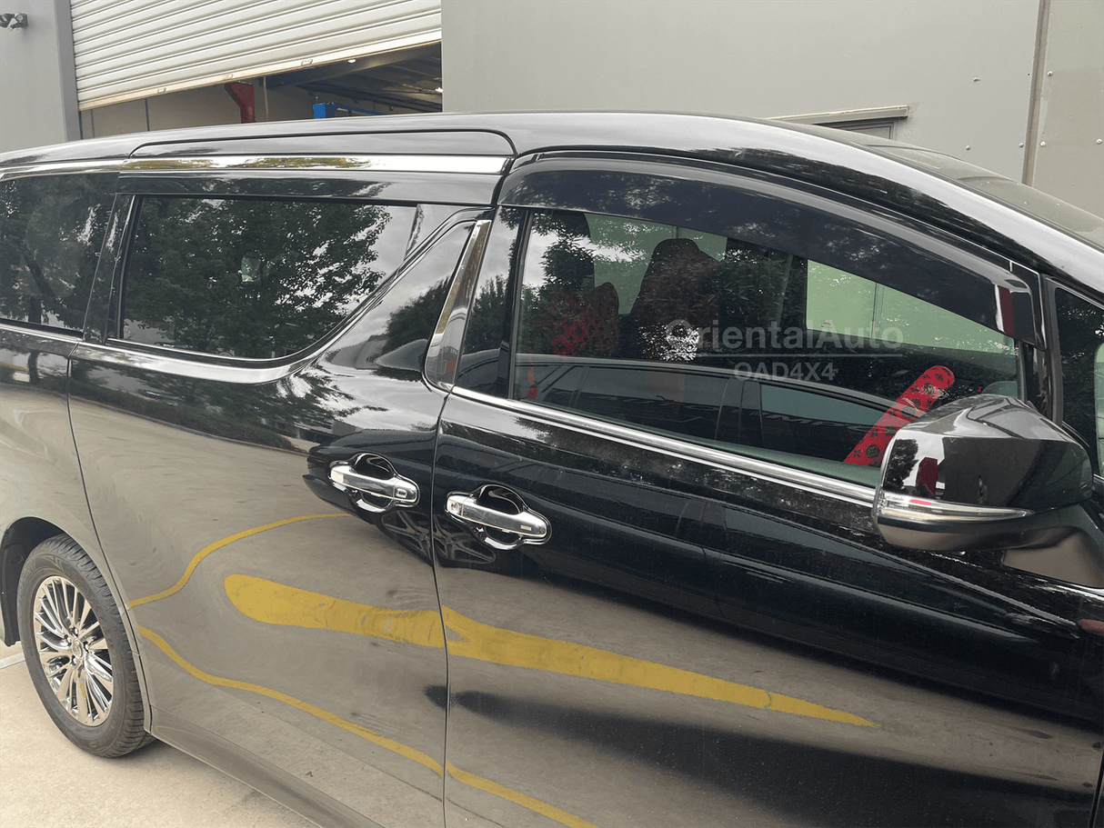 Stainless Edge Weather Shields for Toyota Alphard 2015-2024