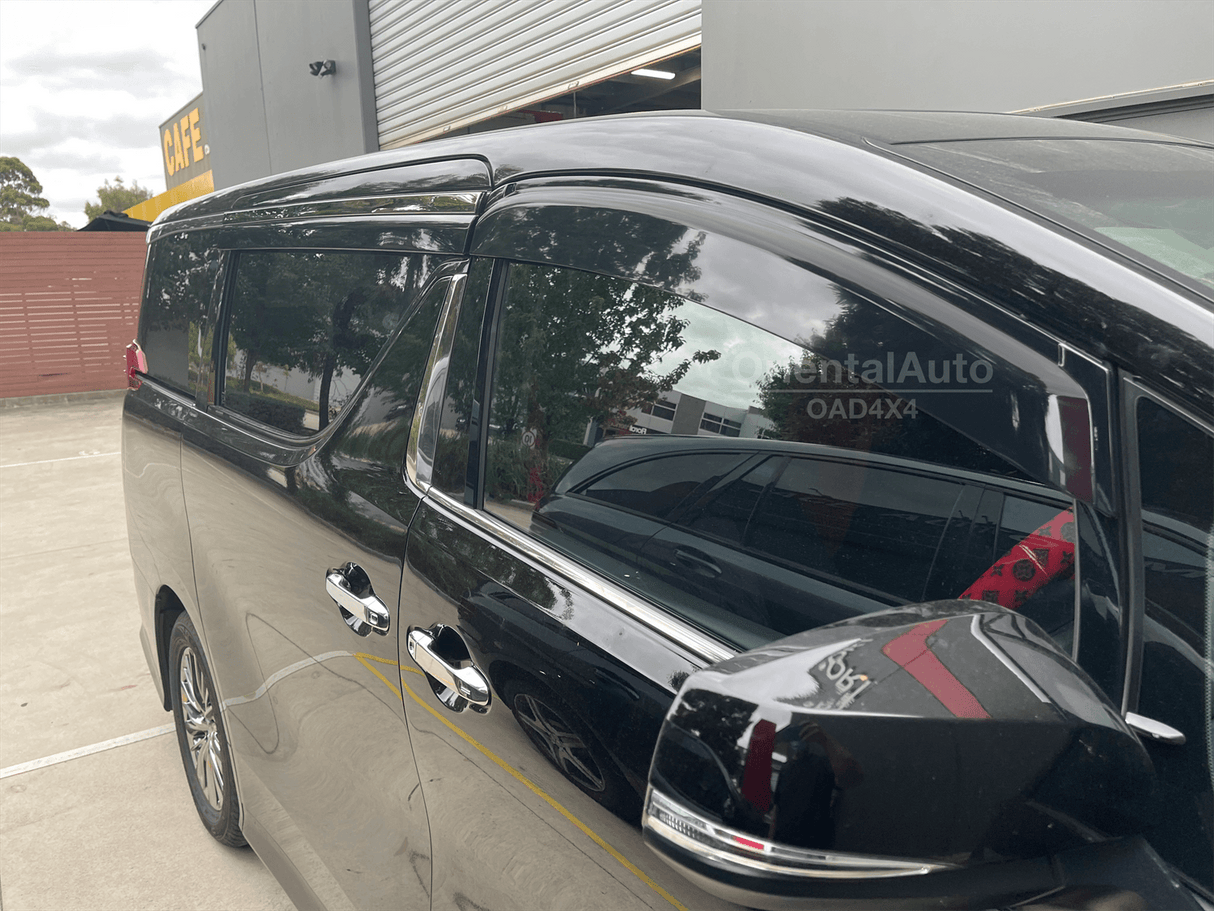Stainless Edge Weather Shields for Toyota Alphard 2015-2024