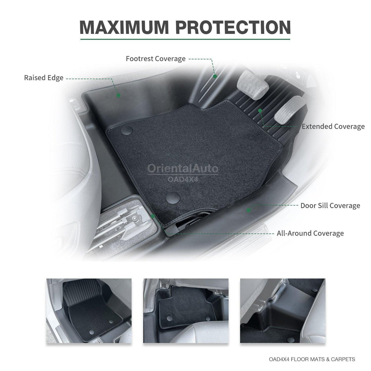 5D Double-Layer Car Floor Mats for Toyota Corolla Cross 2022-Onwards