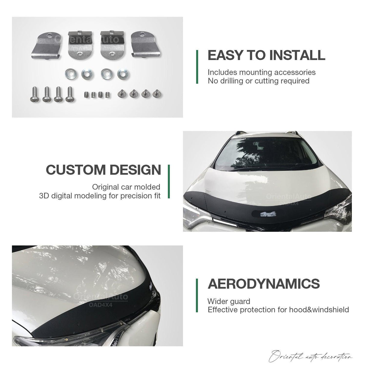 Bonnet Protector & Weathershields for Toyota RAV4 2013-2019