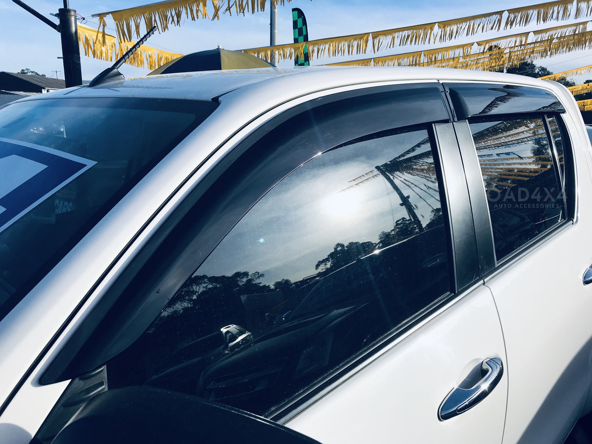 Bonnet Protector & Injection Weathershields for Toyota Hilux Dual Cab 2015-2020