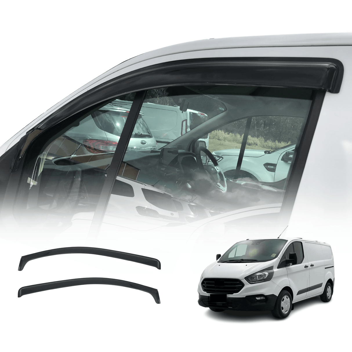 Luxury Weather Shields for Ford Transit Custom VN Series 2013-2023