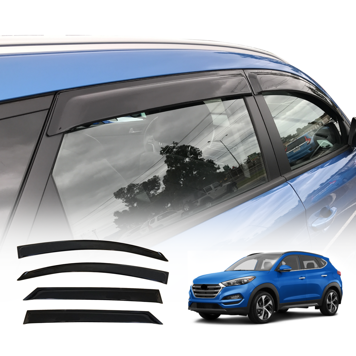 Luxury Weather Shields for Hyundai Tucson 2015-2021