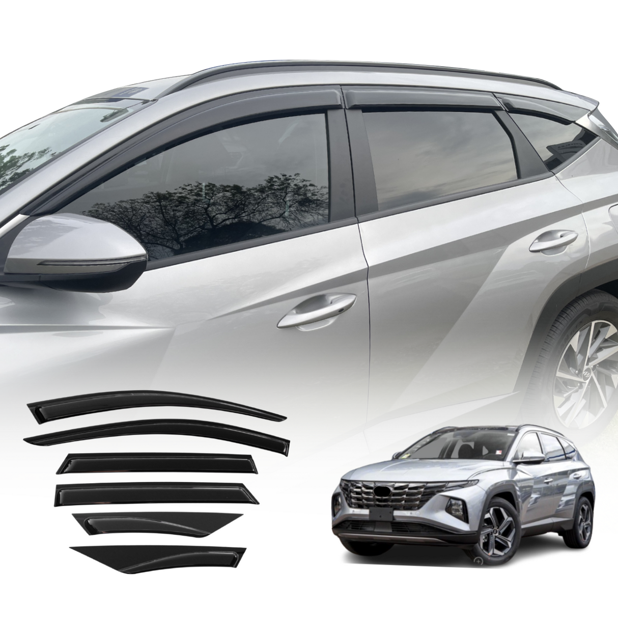 Luxury Weather Shields for Hyundai Tucson 2021-Onwards 6PCS