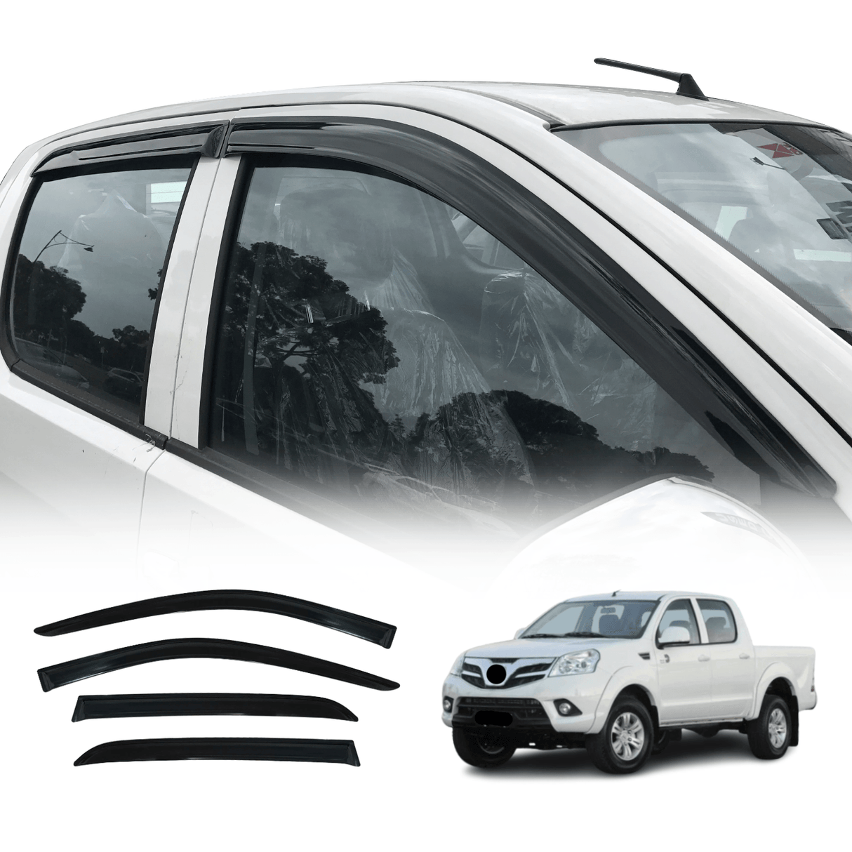 Luxury Weather Shields for Foton Tunland 2013-Onwards