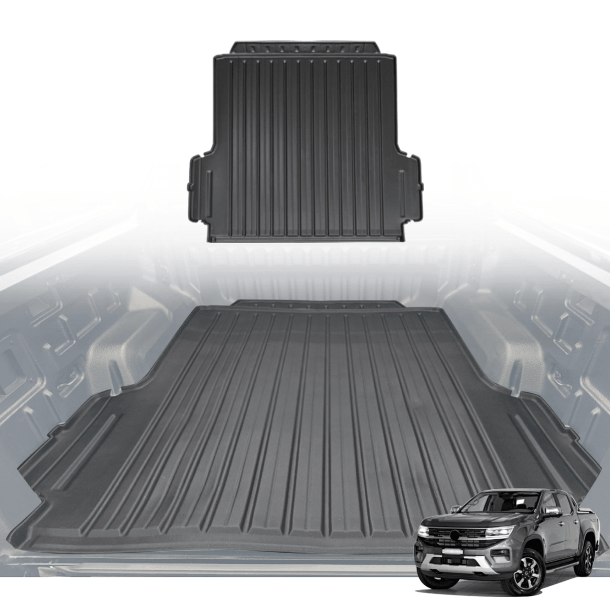 Ute Mat for Volkswagen Amarok Next-Gen Dual Cab NF Series 2023-Onwards with Factory Plastic Tub Liner