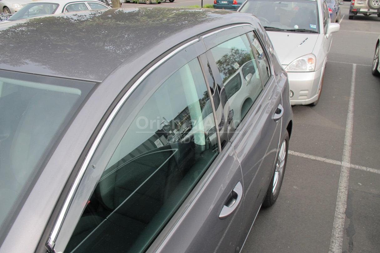 Chrome Edge Weather Shields for Volkswagen Golf 6th MK6 2009-2013