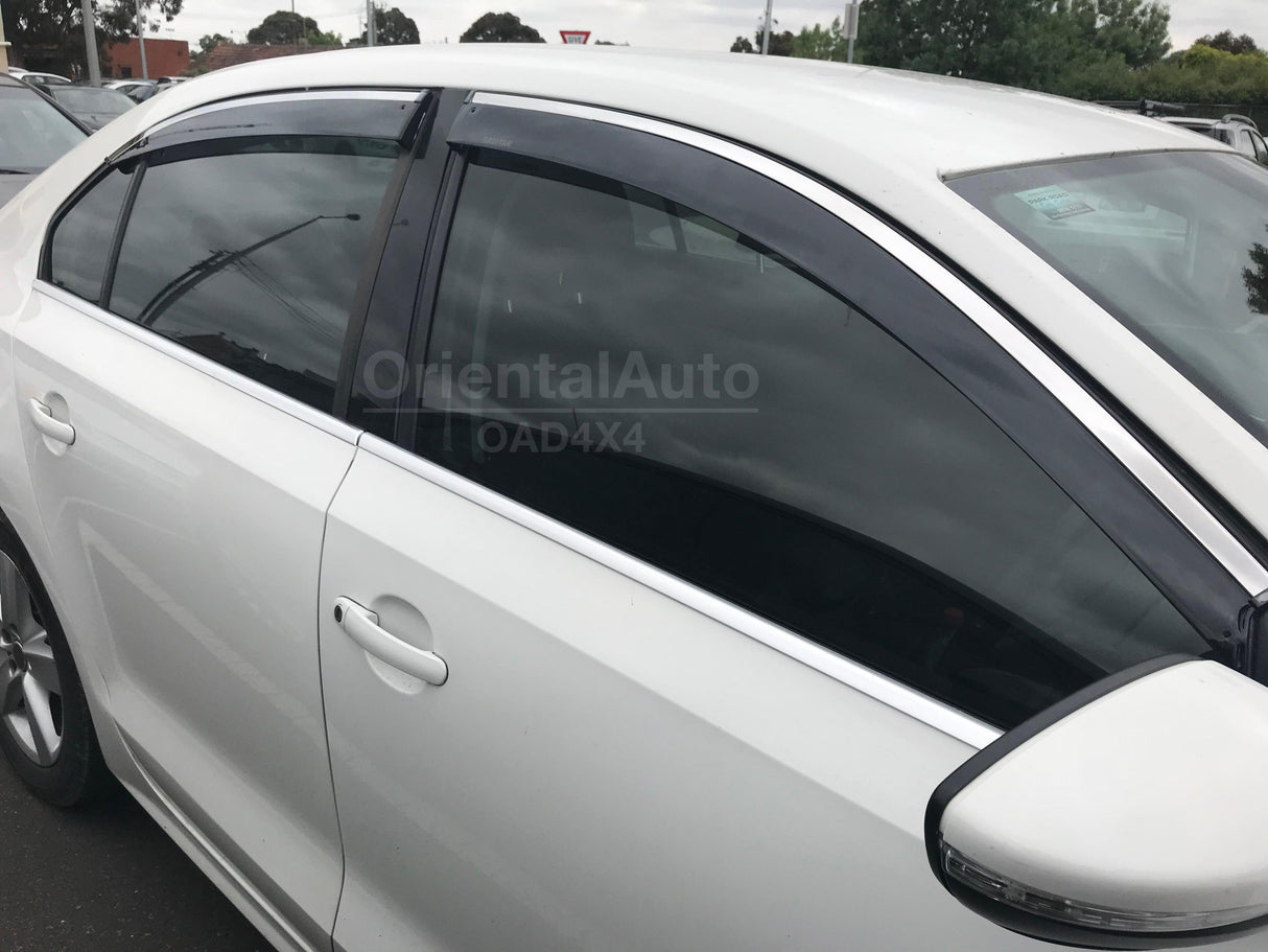 Stainless Edge Weather Shields for Volkswagen Jetta 2011-2019