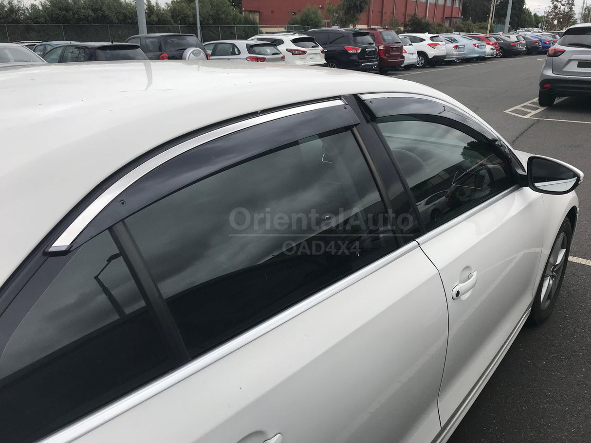 Stainless Edge Weather Shields for Volkswagen Jetta 2011-2019