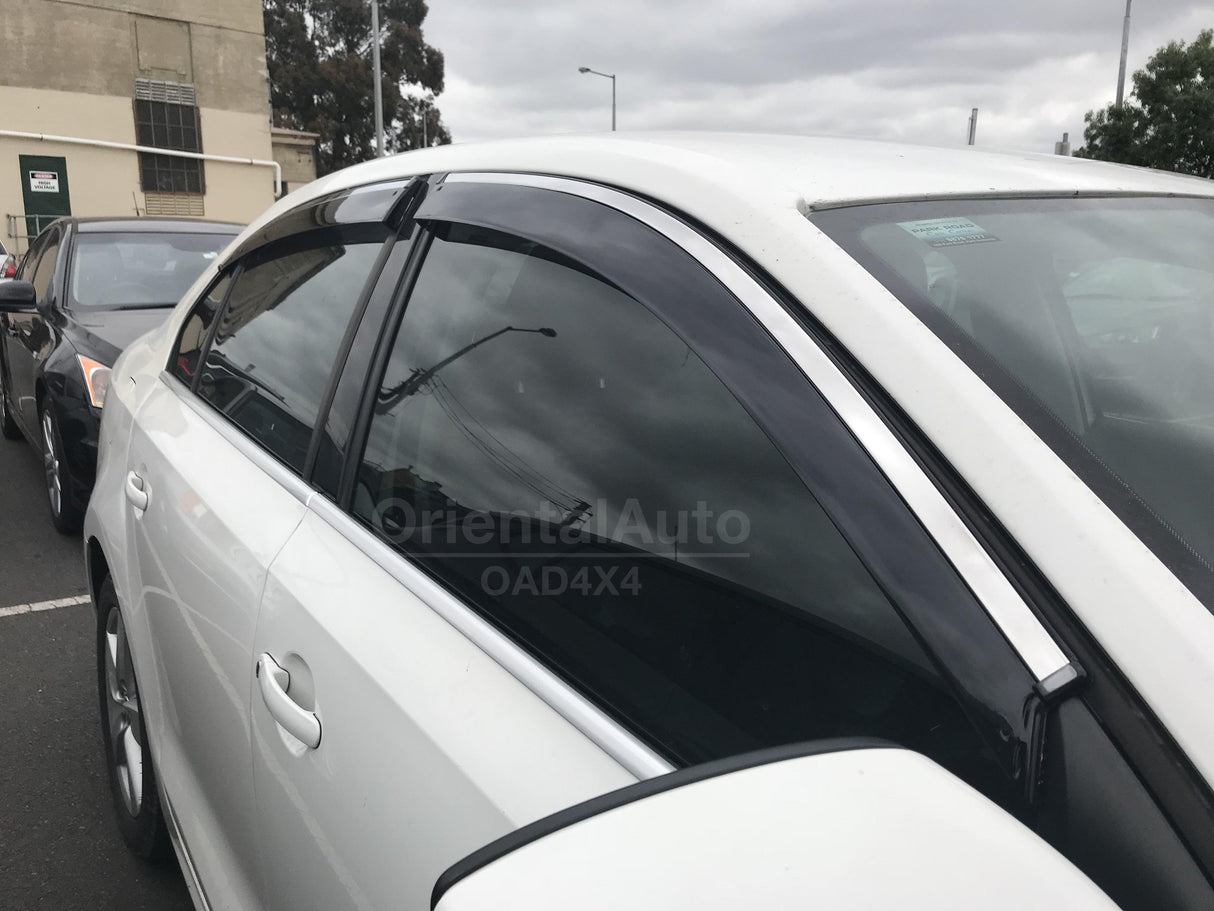 Stainless Edge Weather Shields for Volkswagen Jetta 2011-2019