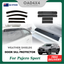 Injection Weathershields & Black Door Sills Protector For Mitsubishi Pajero Sport QE QF Series 2015-Onwards  Weather Shields Window Visor + Stainless Steel Scuff Plates