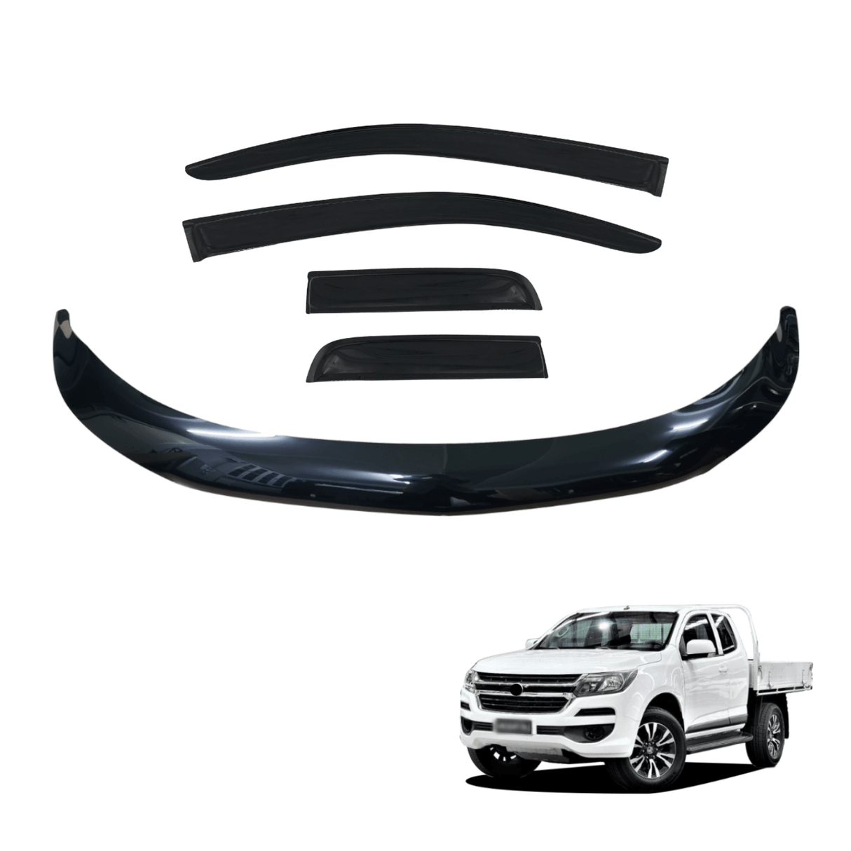 Bonnet Protector & Luxury Weathershields for Holden Colorado RG Series Extra Cab 2016-2020 #Local Pickup ONLY