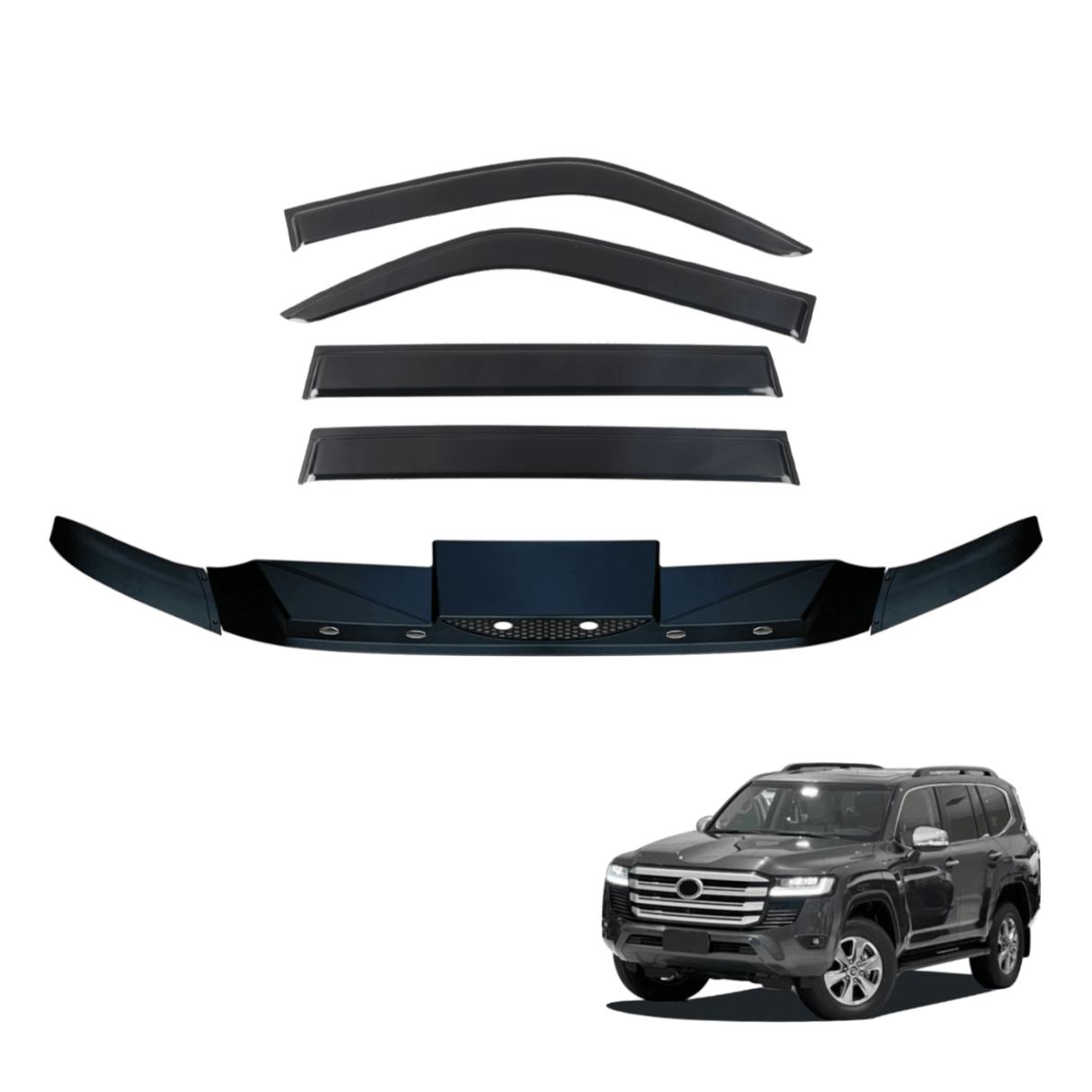 Bonnet Protector & Luxury Weathershields for Toyota Land Cruiser 300 2021-Onwards