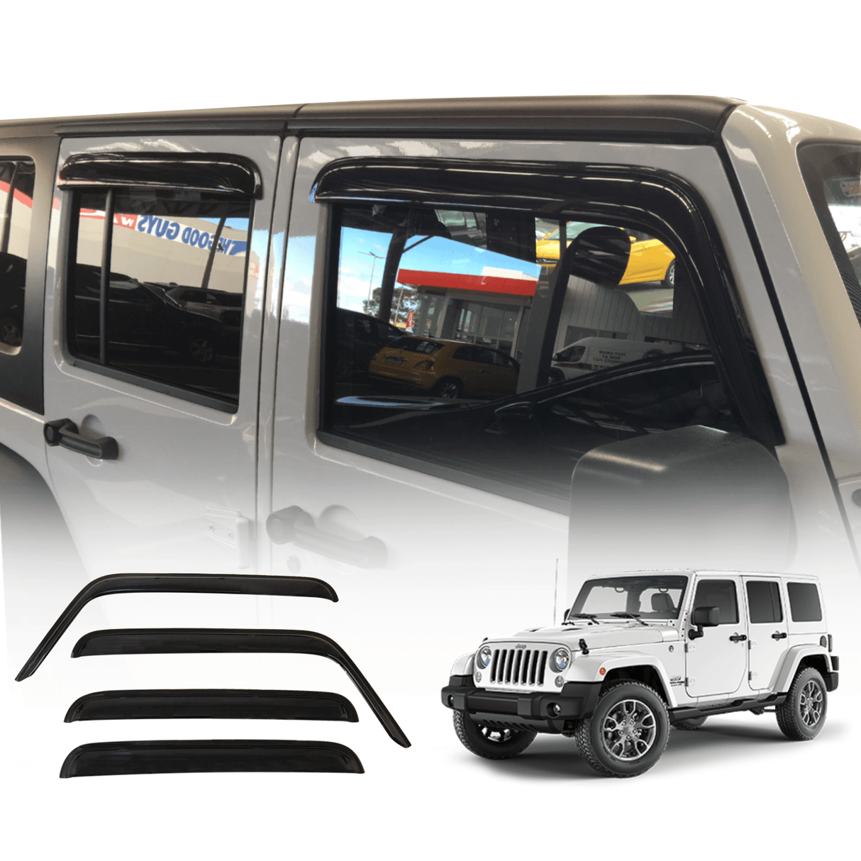 Luxury Weather Shields for Jeep Wrangler JK Series 2007-2018