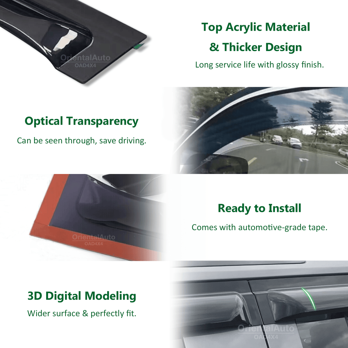 Widened Weather Shields for GWM Tank 300 Tank300 2023-Onwards 6PCS